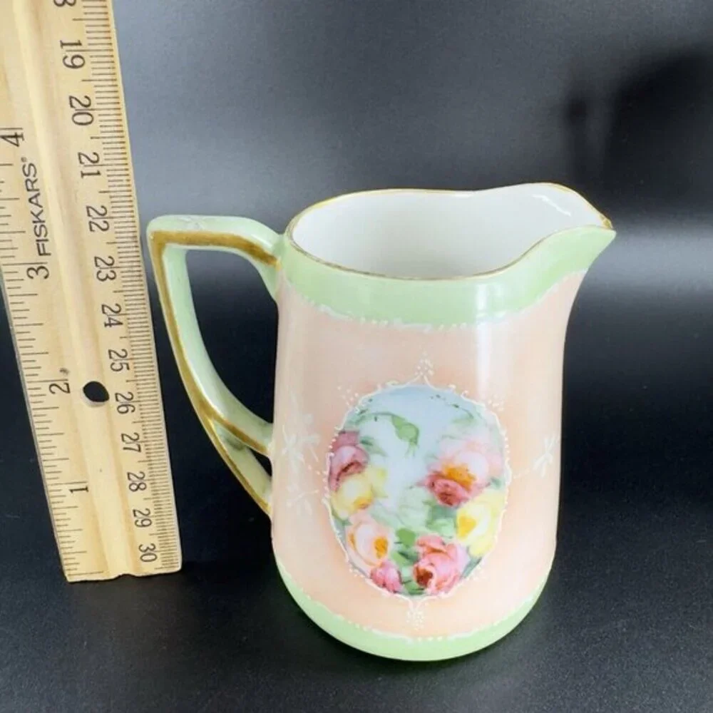 Antique CT Altwasser Silesia Hand Painted Porcelain Sugar Creamer Plate‎ Set 3